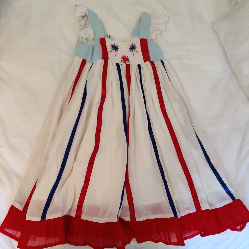 Custom 4th of July or Memorial Day dress size 6/8